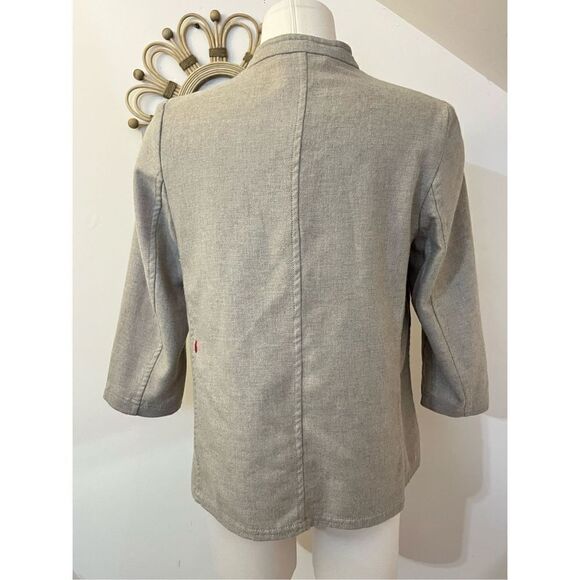 Casey Casey Cashmere Virgin Wool Beige Nehru collar Button Front Jacket M - Picture 3 of 9